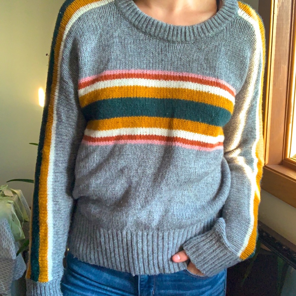 Madewell Striped Heath Pullover Sweater